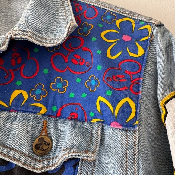 Vintage Mickey and Co Denim Jacket Patchwork - Picture 3 of 16